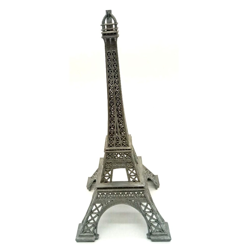 Vintage 13.5" Metal Eiffel Tower Replica Paris France French Decor